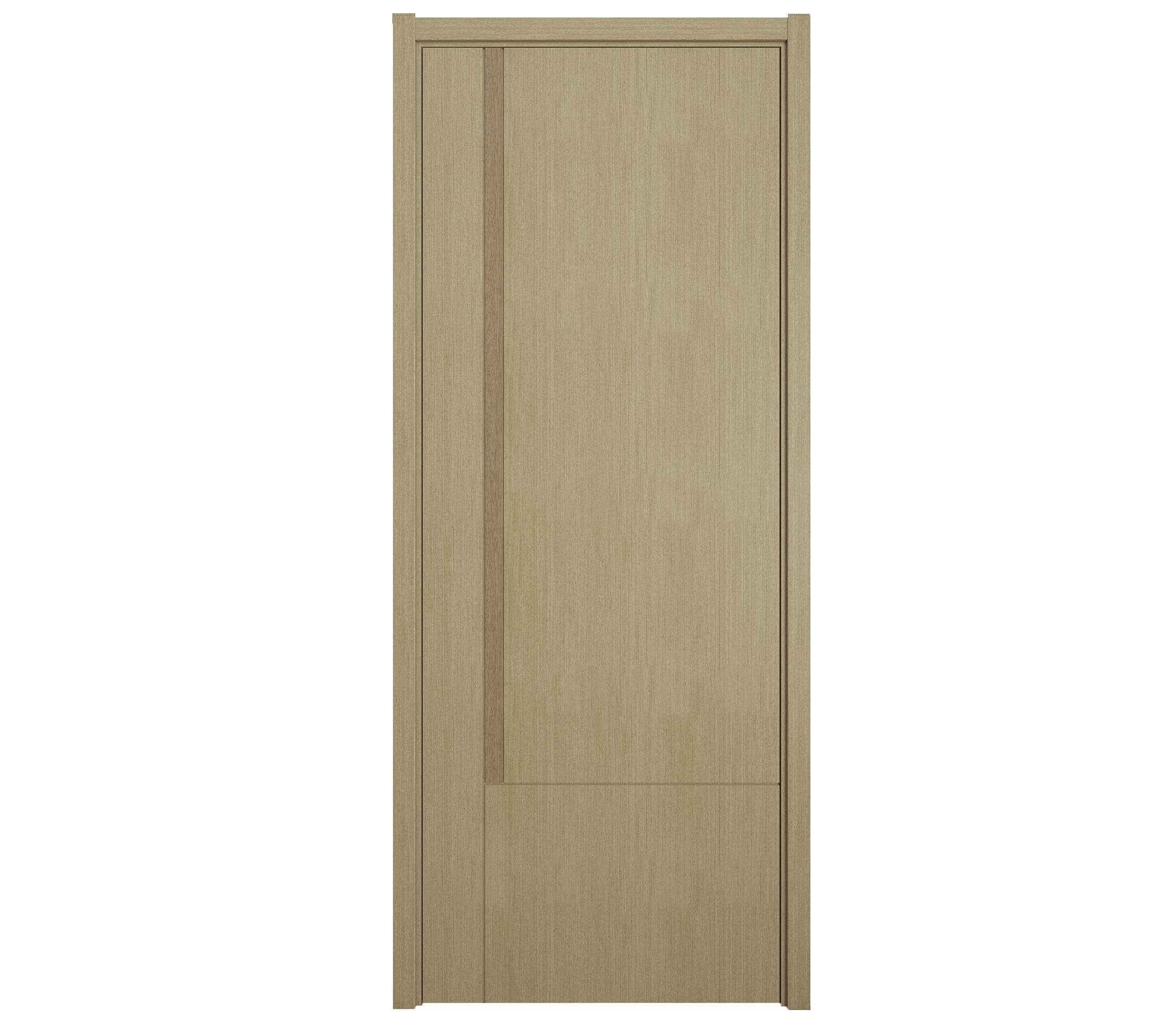 浅原木色极简拼接室内门